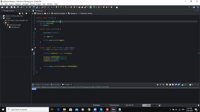 Instance Variables - Java Tutorial For Absolute Beginners