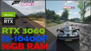 rtx 3060 + i5-10400f Тест на максимальных настройках в разных играх серии Форза