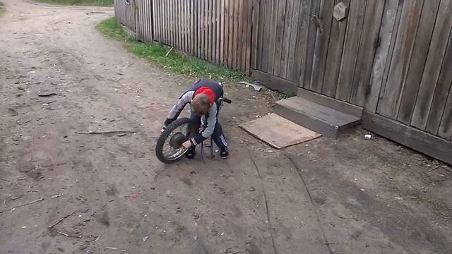Первый собранный велобайк. смотреть онлайн