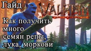 Как получить много семян репы, лука, моркови в Valheim #Valheimгайд