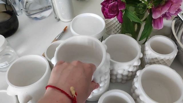 Изготовление кашпо для комнатных растений. Гипс. Силиконовые молды. смотреть онлайн