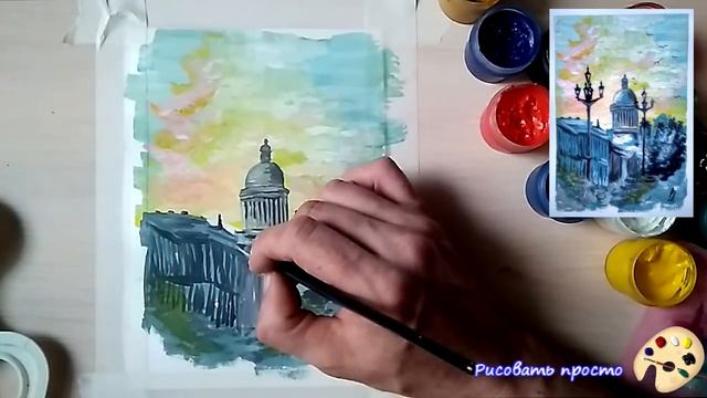 Белые ночи(гуашь)white night смотреть онлайн