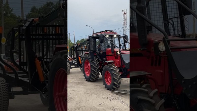 Мул лесовоз ! #фермер #farming #tractor #лесовоз #леснойприцеп #манипулятор #shorts