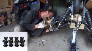 #Технарь. Замена втулок на капролоновые Yamaha Grizzly //Replacement sleeves on caprolon Yamaha