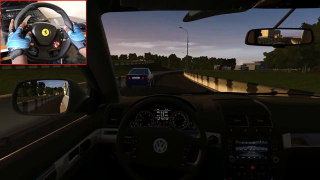 City Car Driving – Volkswagen Touareg R50 [Steering Wheel Gameplay]