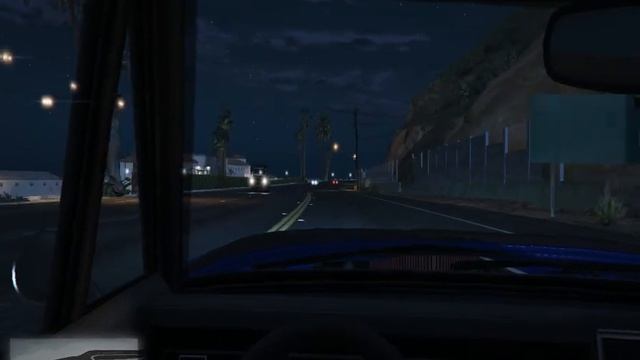 Франклин едет по ночному шоссе