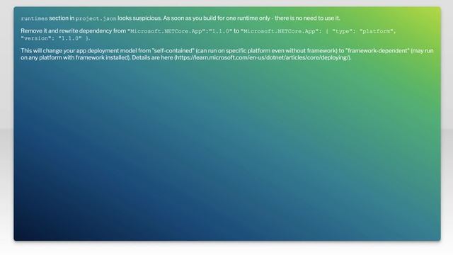 The specified deps.json '$$$' does not exist
