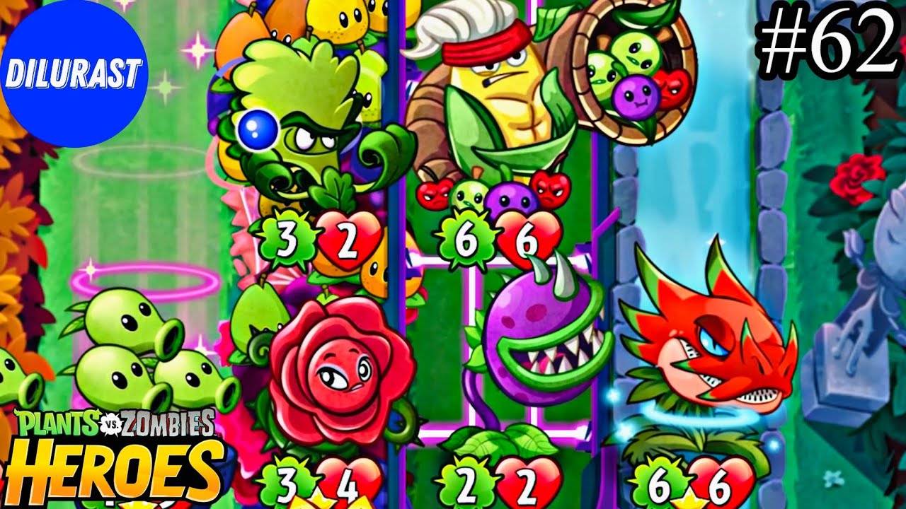 Plants vs. Zombies Heroes #62 ПРОХОЖДЕНИЕ! ВИДЕОИГРА ОНЛАЙН! GAMEPLAY! ИГРОВОЙ КАНАЛ Dilurast