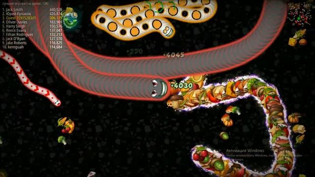 Worms Zone. Червячная Зона . Ио игра, как Slither io. смотреть онлайн