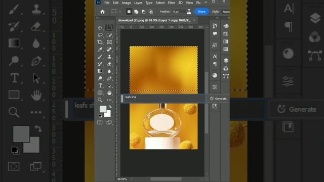 Add Leafs Shadow by Using Generative Fill in Adobe Photoshop Beta