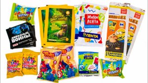 МАГАЗИННЫЙ МИКС Мини Лента 2 Крутыши Глобус Гадкий я 3 Магнит Прилипалы Тролластики Смешарики