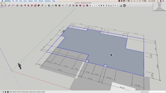 Drawing Exterior Walls in SketchUp - Skill Builder смотреть онлайн