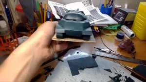 ИС 7 из пластилина. По бумажным развёрткам