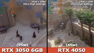 Laptop RTX 3050 6GB (95w) vs RTX 4050 (45w) Gaming Benchmark Test | MSI GF63 Thin vs Lenovo LOQ |
