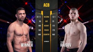 Андре Виннер vs. Юсуф Раисов | Andre Winner vs. Yusuf Raisov | ACB 90