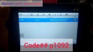 code p1092 vvel Nissan petrol starting problem solve