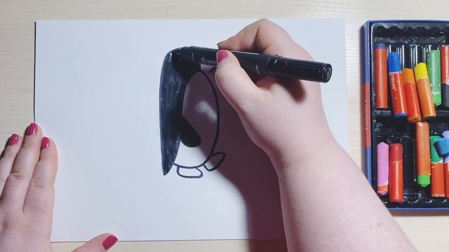 Урок рисования для детей - рисуем пингвина. Детский рисунок смотреть онлайн