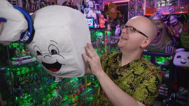 Ghostbusters Stay Puft Marshmallow Man Reversible Hat Mask!  HALLOWEEN COUNTDOWN