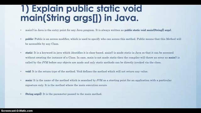 public static void main(String args[]) in Java | Core Java Interview Questions For Freshers in Hind смотреть онлайн