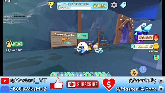 Hatching For GIANTS AFK in Collect All Pets |Roblox (part1 )