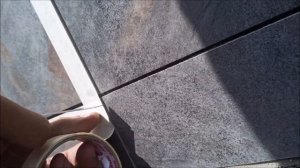 Плитка на фасаде, затирка швов.