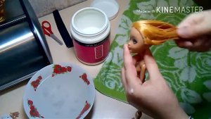 Как выровнять и сделать мягкими волосы куклы ?