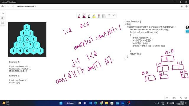 Leetcode :118 || Pascal's Triangle || CPP || C++ @codewithanusha