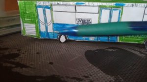 МОДЕЛЬ АВТОБУСА ЛИАЗ ИЗ БУМАГИ .