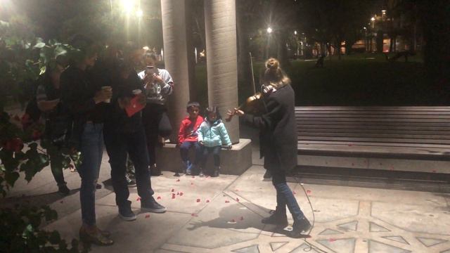 Playing violin at the park - Perfect (Ed Sheeran) смотреть онлайн