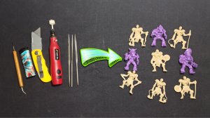 Каким инструментом удалить облой с полиэтиленовых миниатюр от Технолога.