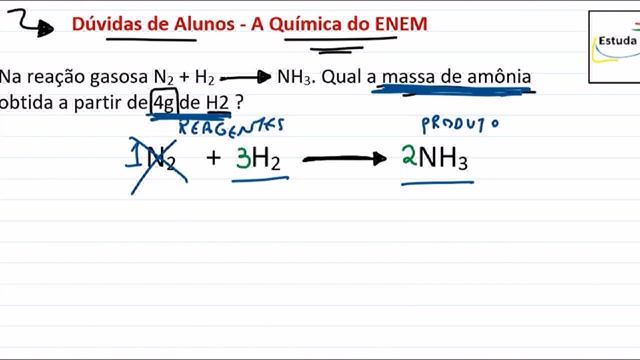 Estequiometria - Exercício relacionando massa com massa #Química смотреть онлайн