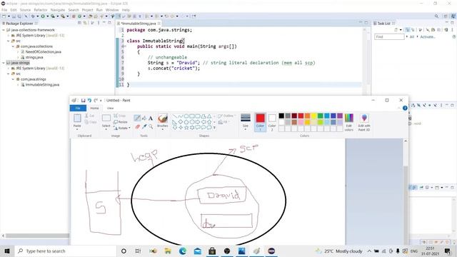 Immutable String In Java || Telugu