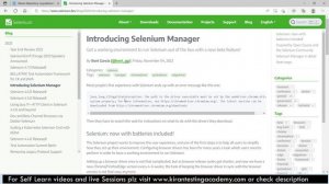 Selenium Updates 4.6.0 , Selenium Manager implementation, important updates in latest selenium