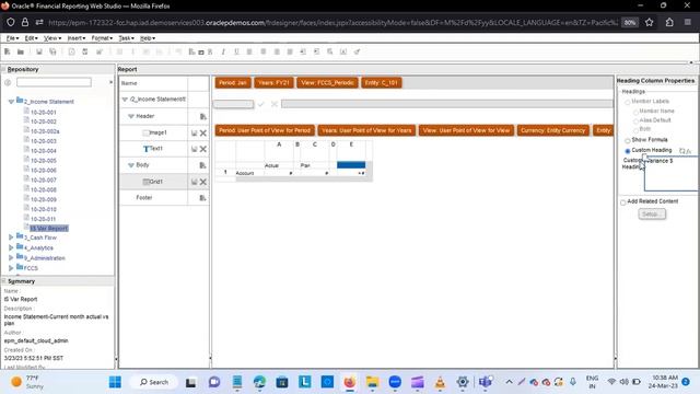 Oracle HFR Income Statement Report | HFR P&L | Oracle Web Reporting Studio | HFR BISP | Oracle HFR смотреть онлайн