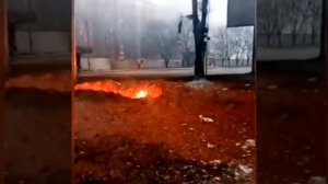 Харьков Салтовка Тракторостроителей 31.03.2022. Последствия обстрела. Повреждение газопровода