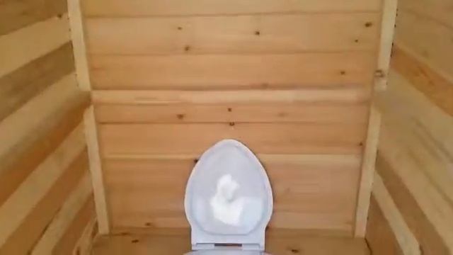 Туалет деревянный, дачный, лакированный, 120хх90х205