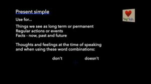 For projection - Present simple TENSE = TIME (No Audio)