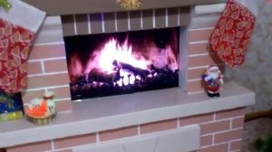 Камин из пенопласта и тумбы для телевизора)