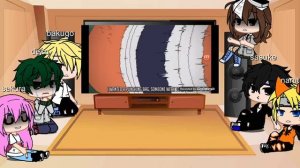 my hero and naruto react to naruto vs deku rap battle