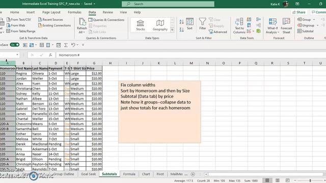 Group and Outline and Subtotal in Excel смотреть онлайн