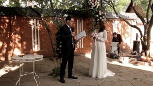 Трогательная выездная регистрация свадьбы в Москве