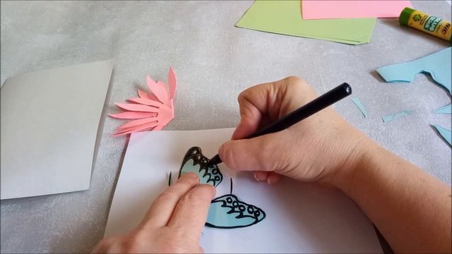 Открытка к Пасхе с порхающей бабочкой. Подарки и поделки из бумаги смотреть онлайн