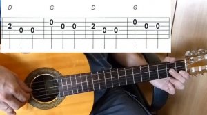 Oh du lieber Augustin - Easy Guitar melody tutorial + TAB Guitar lesson