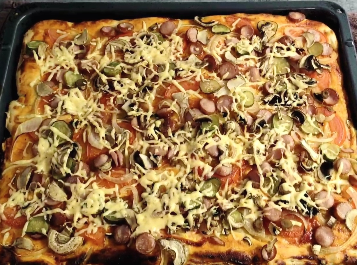 простой рецепт приготовления вкусной домашней пиццы фото 87