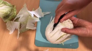 Karving) Как сделать хризантему из пекинской капусты￼