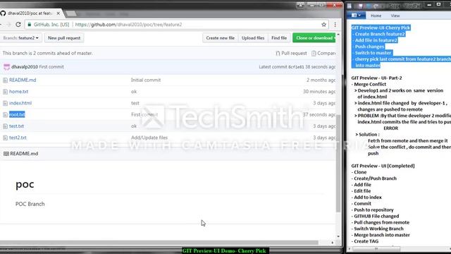 GIT Preview- UI Cherry Pick смотреть онлайн