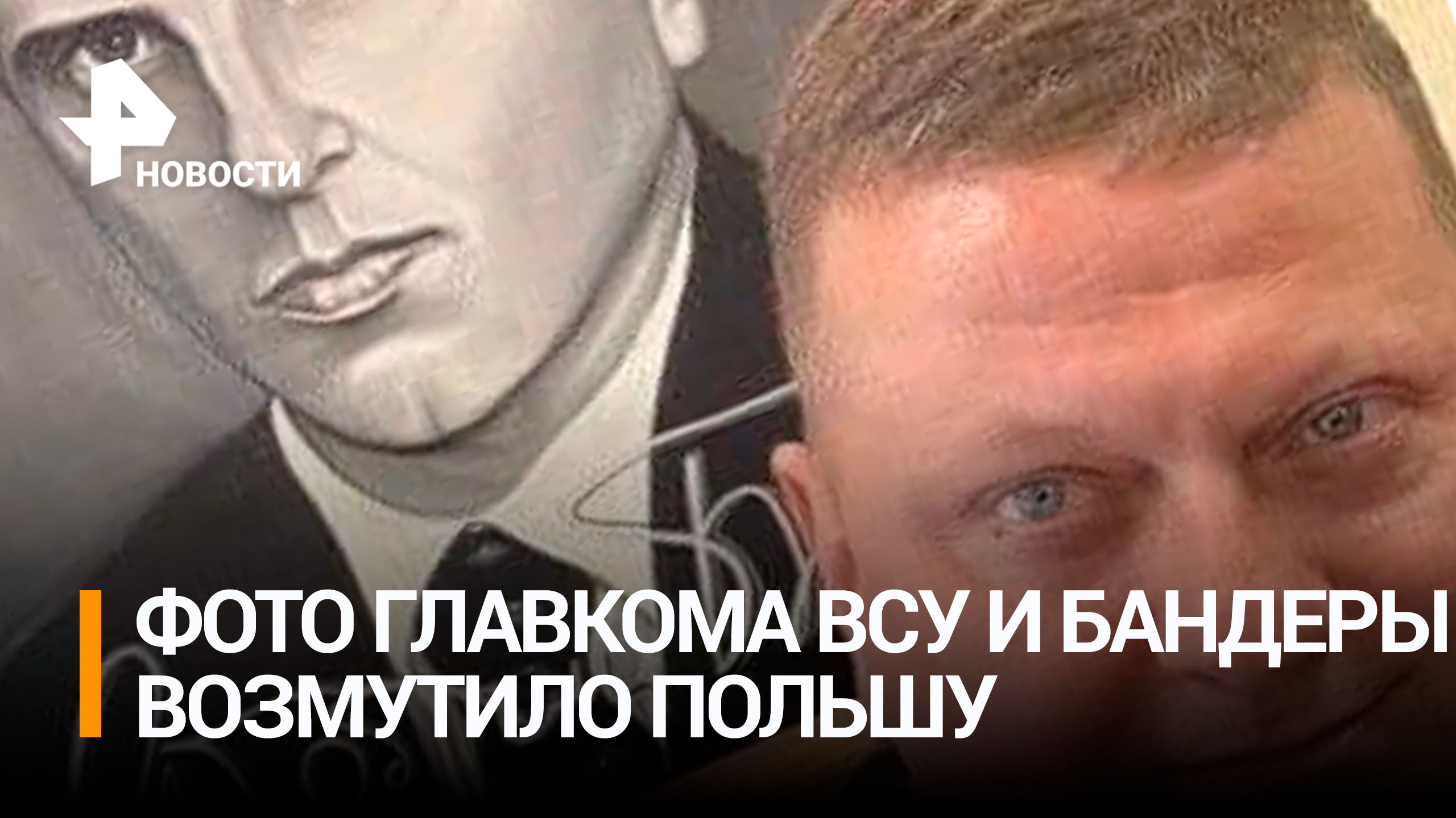 В Польше возмутились из-за фото главкома ВСУ с портретом Бандеры / РЕН Новости