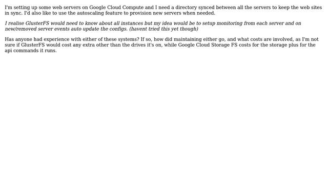 Google Cloud Storage Fuse vs GlusterFS, pros, cons and costs смотреть онлайн