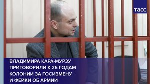 Владимира Кара-Мурзу приговорили к 25 годам колонии за госизмену и фейки об армии