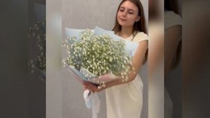 №35807 Букет из 5 белых гипсофил